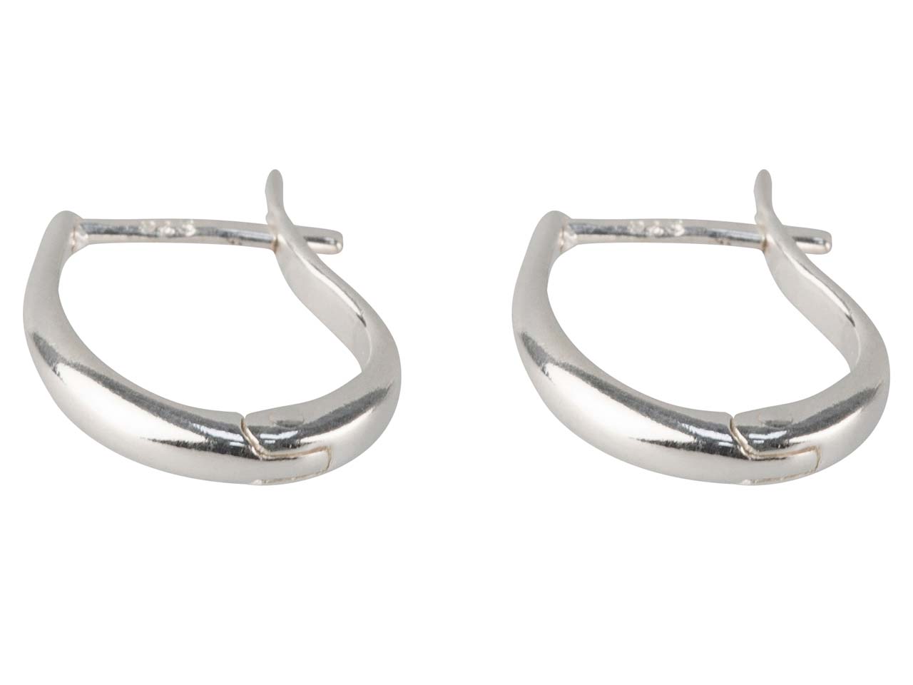 Sterling Silver Hinged Hoop Earrings