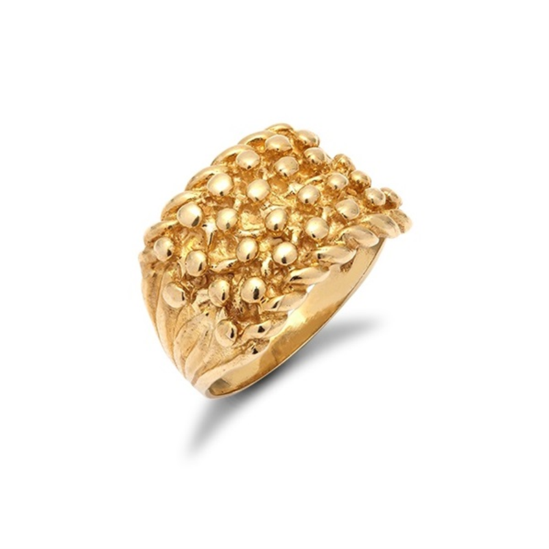 9ct Yellow Gold 4 Row Keeper Ring