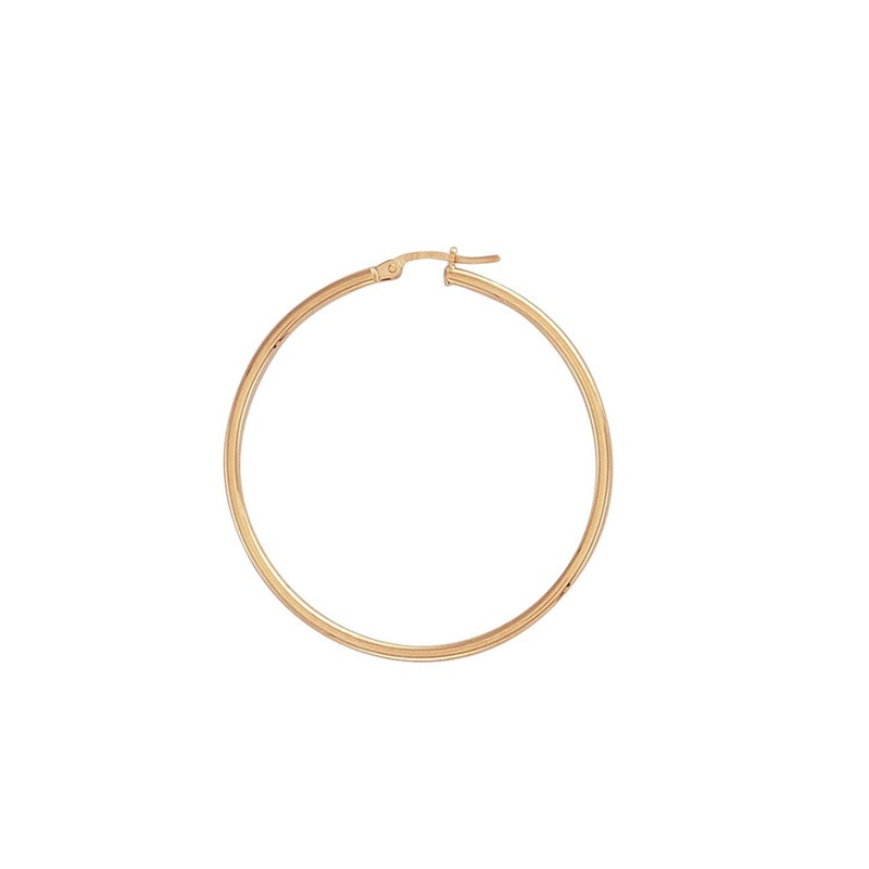 9ct Yellow Gold Sleek Hoop Earrings
