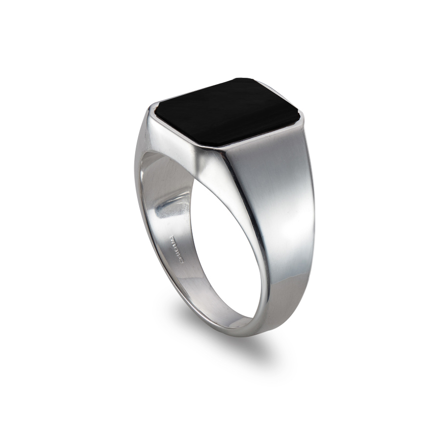 Chunky Stone Signet Ring